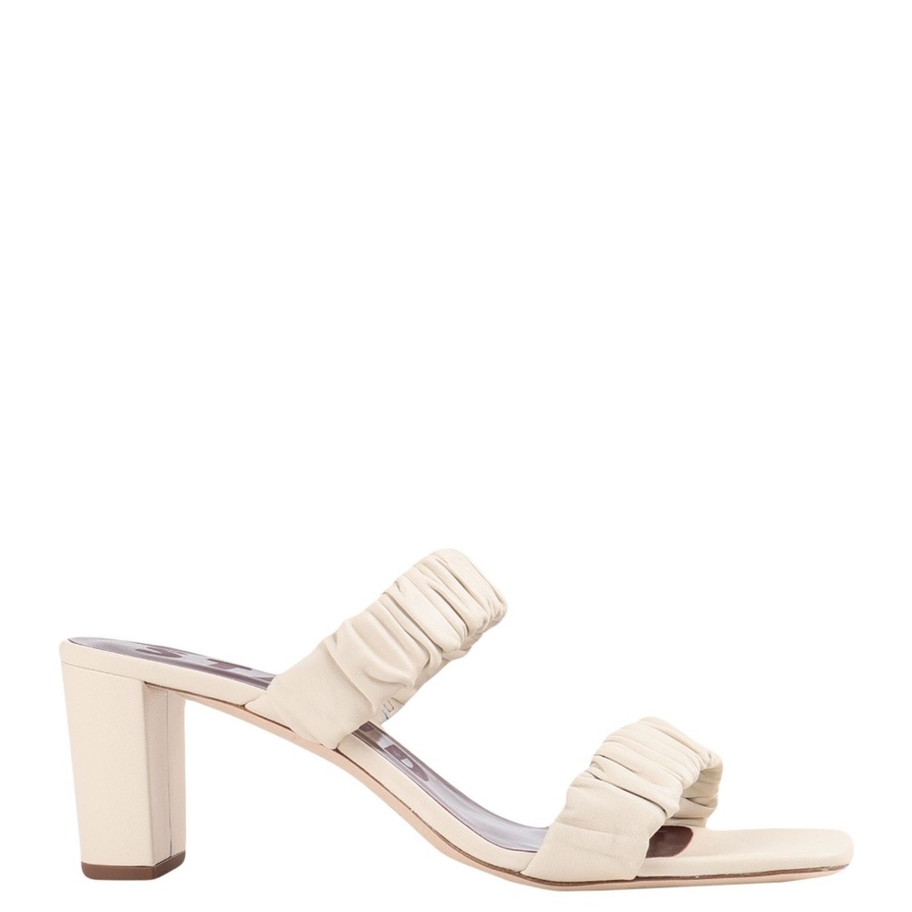 STAUD Frankie Heeled Sandals, Cream
